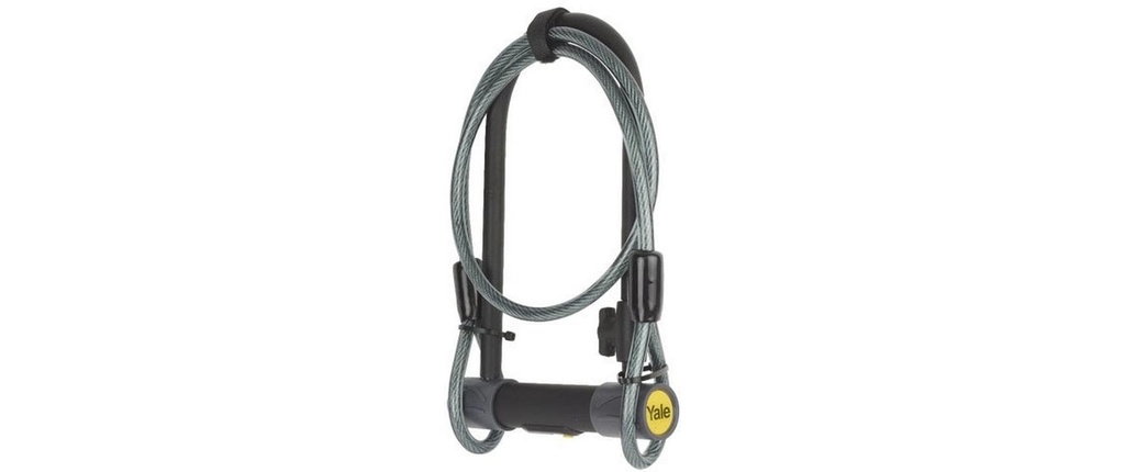 Yale Antivol pour vélo YUL2C Etrier avec câble, 230 mm