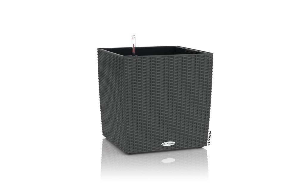 Lechuza Pot de fleur Cube Cottage 40 Granit