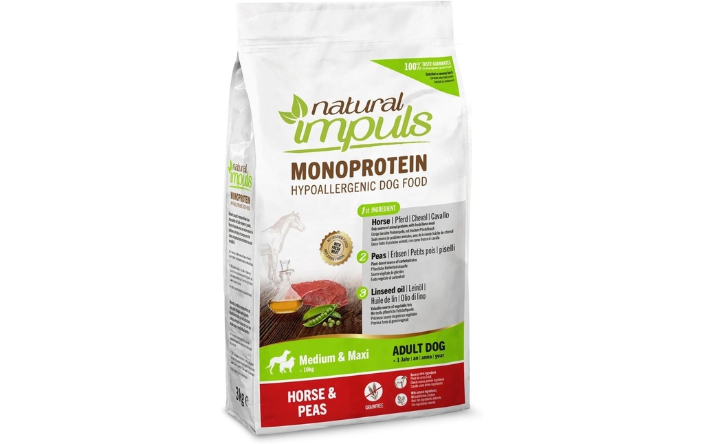 Natural Impuls Alimentation sèche Adult Med/Max Cheval 3 kg