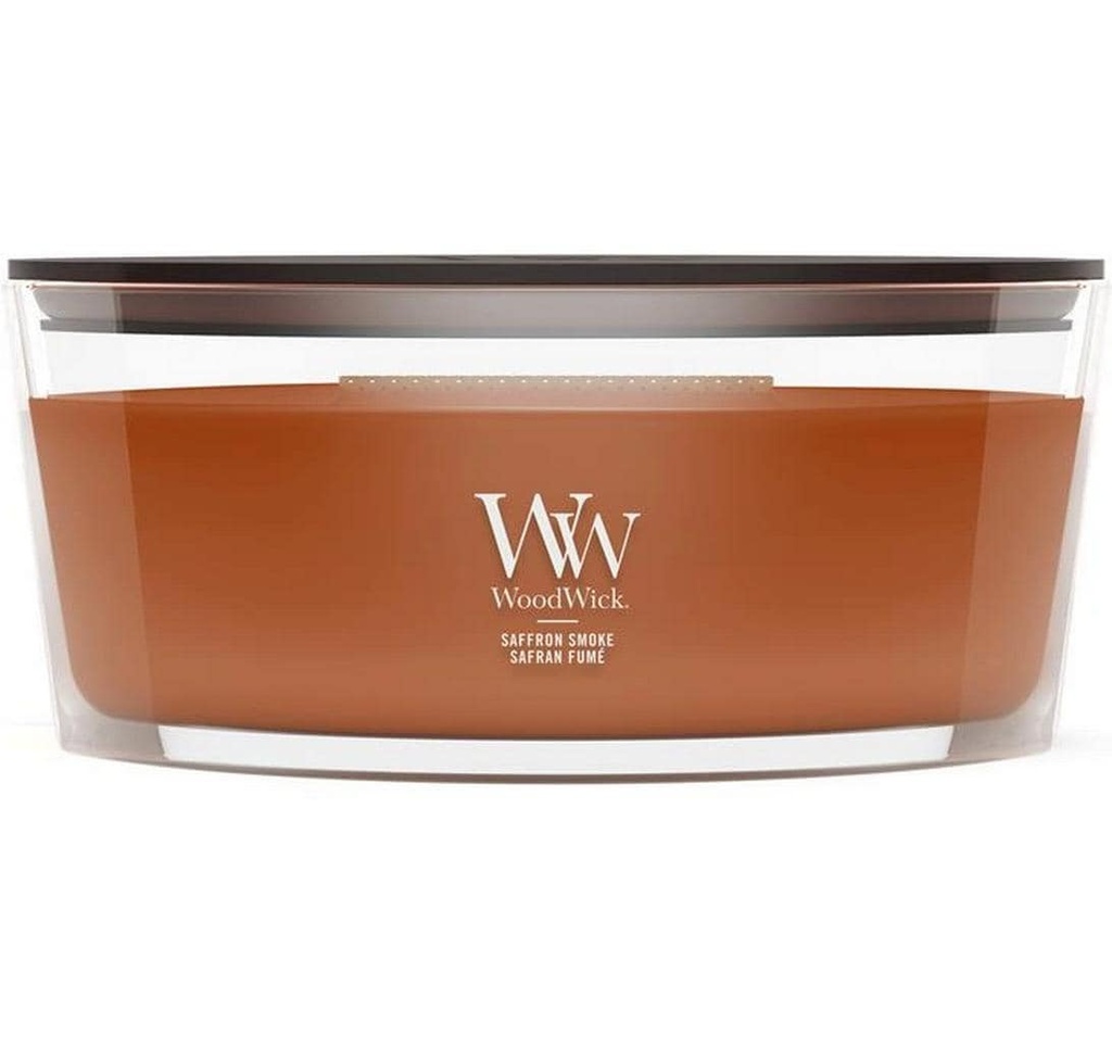 Woodwick Bougie parfumée Saffron Smoke Ellipse
