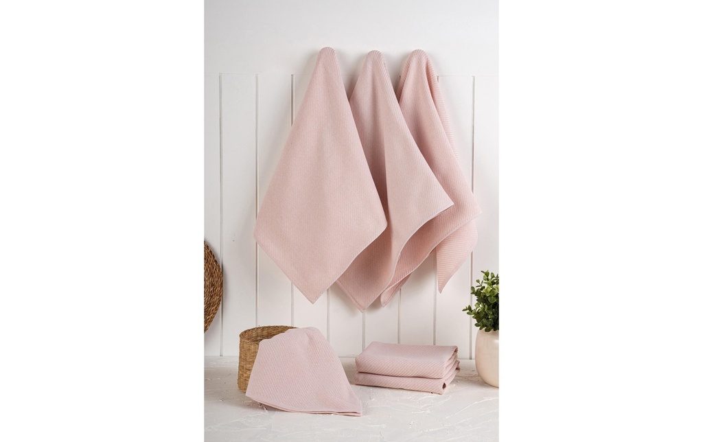 Hermia Ensemble de torchons pour la vaisselle Eloise set de 6 Rose pâle