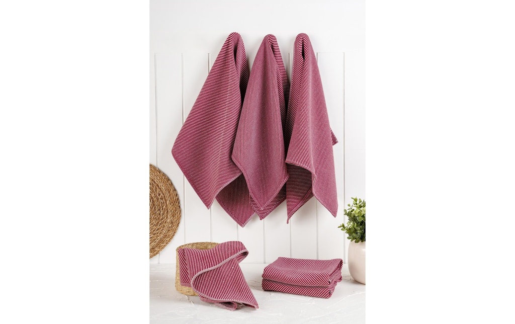 Hermia Ensemble de torchons pour la vaisselle Eloise set de 6 Fuchsia