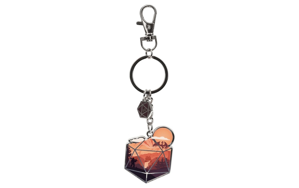 Glass Staff Porte-clés The d20 Hero Orange