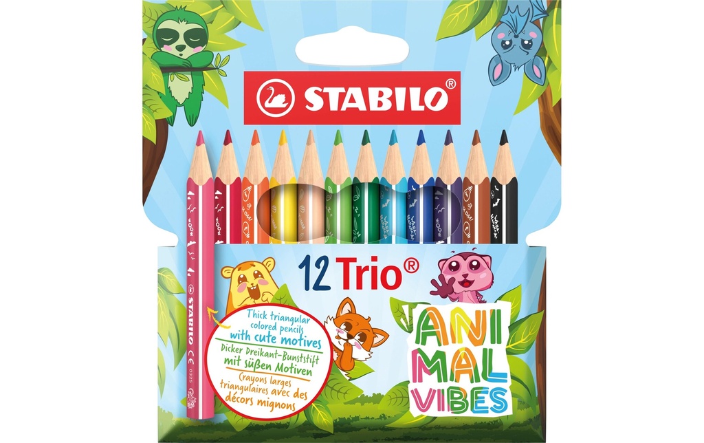 STABILO Trio Animal Vibes étui 12pcs (12 pces)