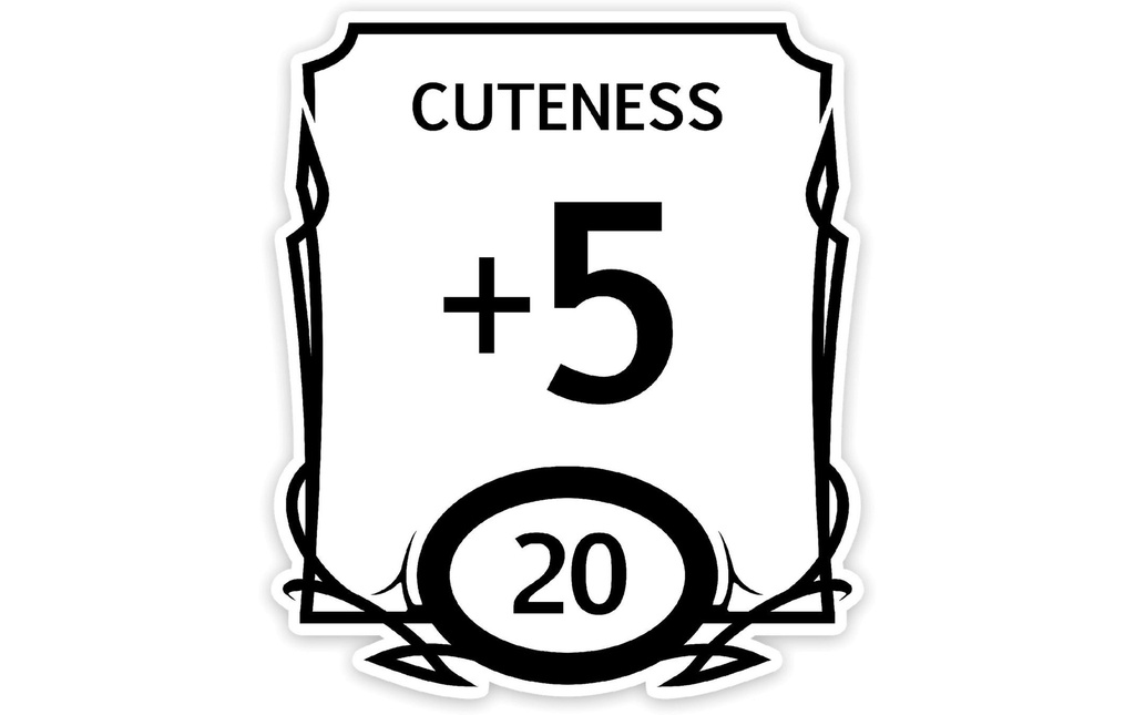 Glass Staff Stat Block Cute Sticker noir/blanc