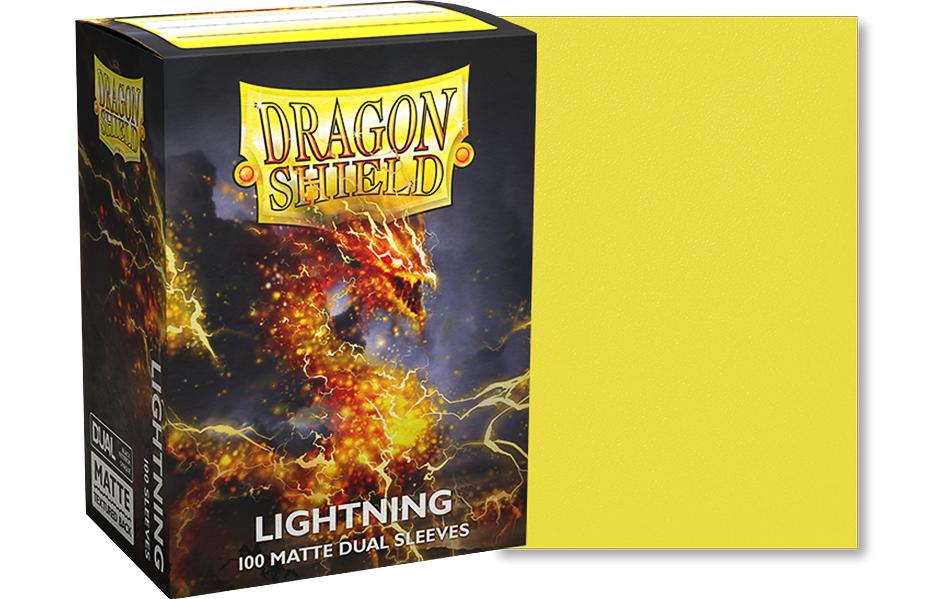 Dragon Shield Étui à cartes Dual Matte: Lightning Taille standard Jaune 100