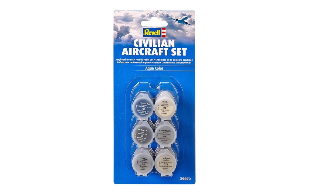Revell Peinture acrylique Civilian Aircraft 39 072 set