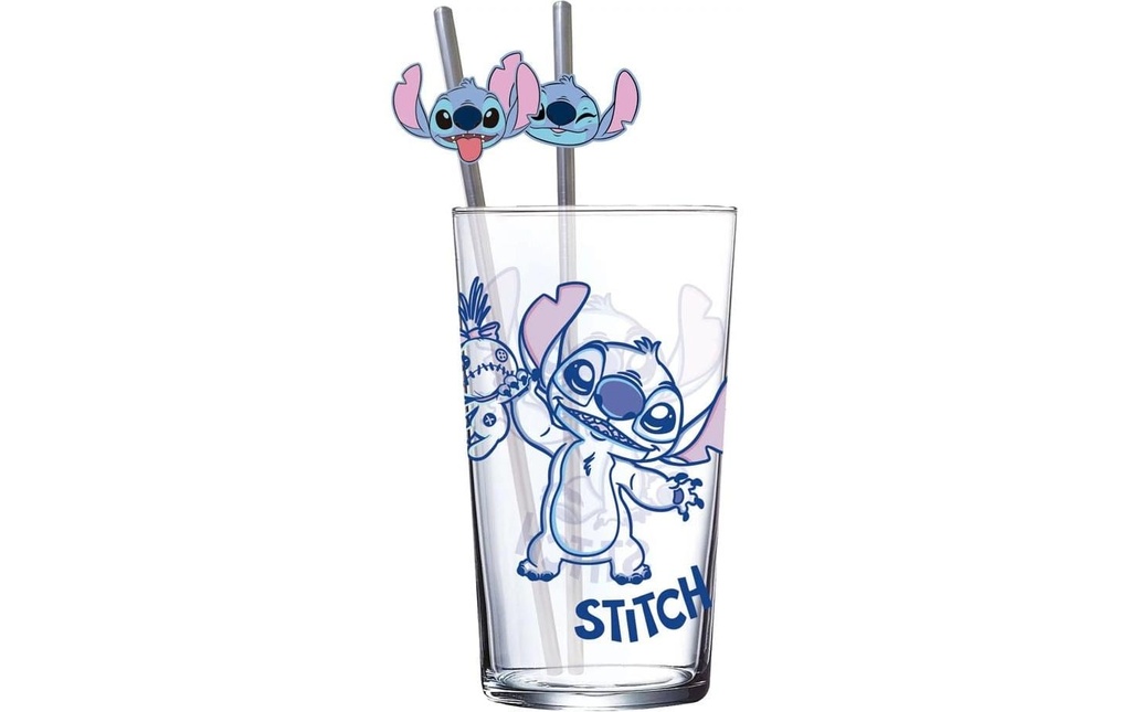 Stor Lilo &amp; Stitch Verre à Tumbler avec Straws Stitch 485 ml