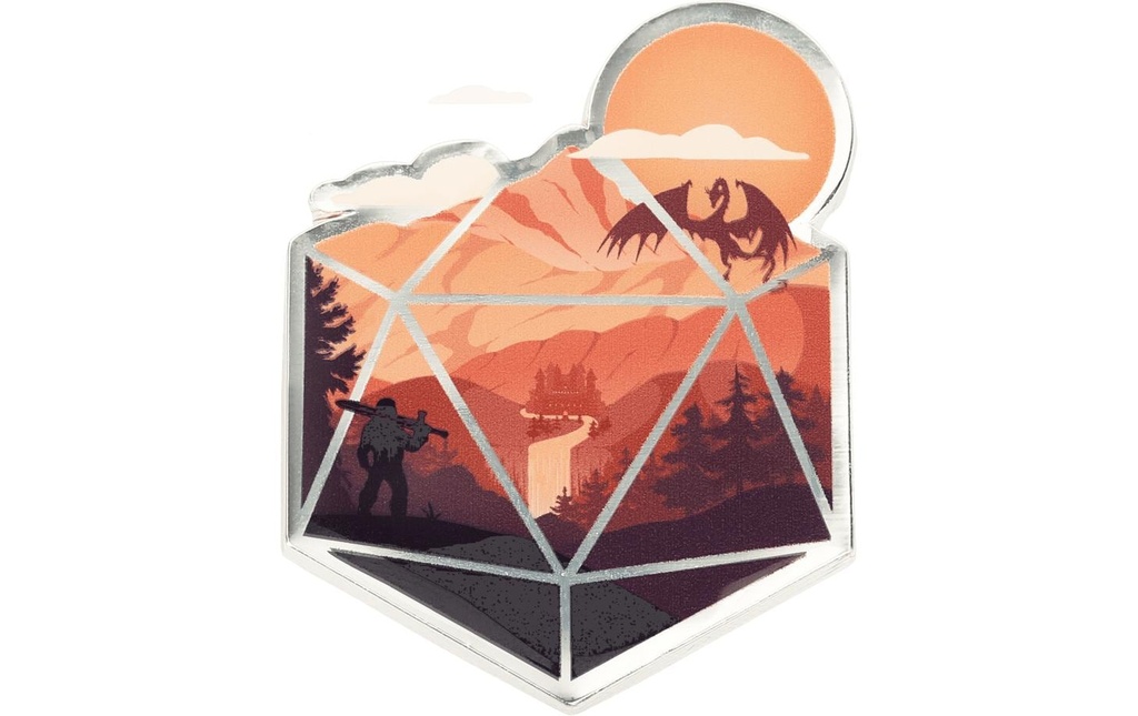 Glass Staff The d20 Hero Pin Rouge