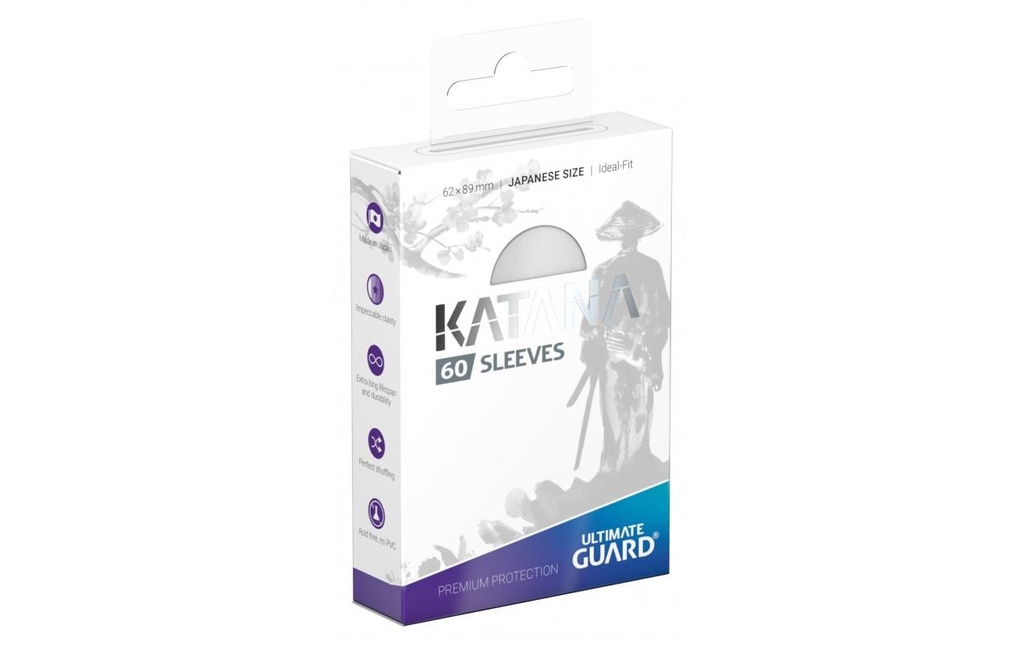 Ultimate Guard Étui à cartes Katana Sleeves Taille japonaise Blanc 60