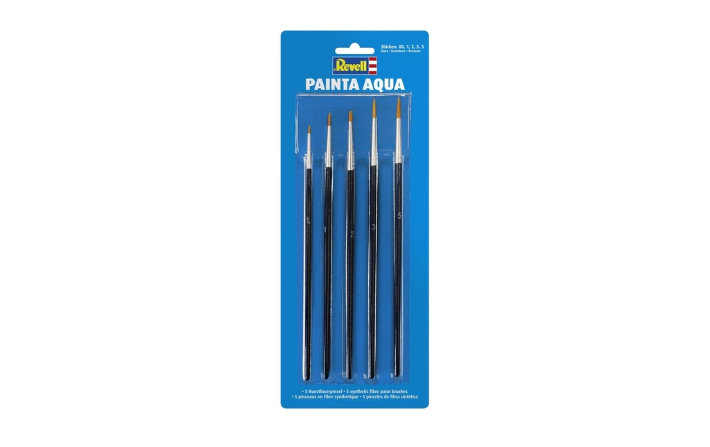 Revell Kits de pinceaux Painta Aqua fibre synthétique