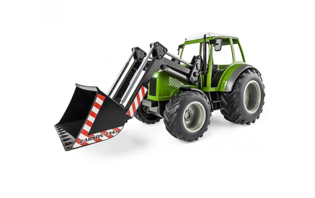 Carson Tracteur avec chargeur frontal Vert, 1:16, RTR