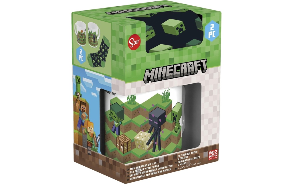 Stor Tasse universelle Minecraft 325 ml, Noir/Vert/Blanc
