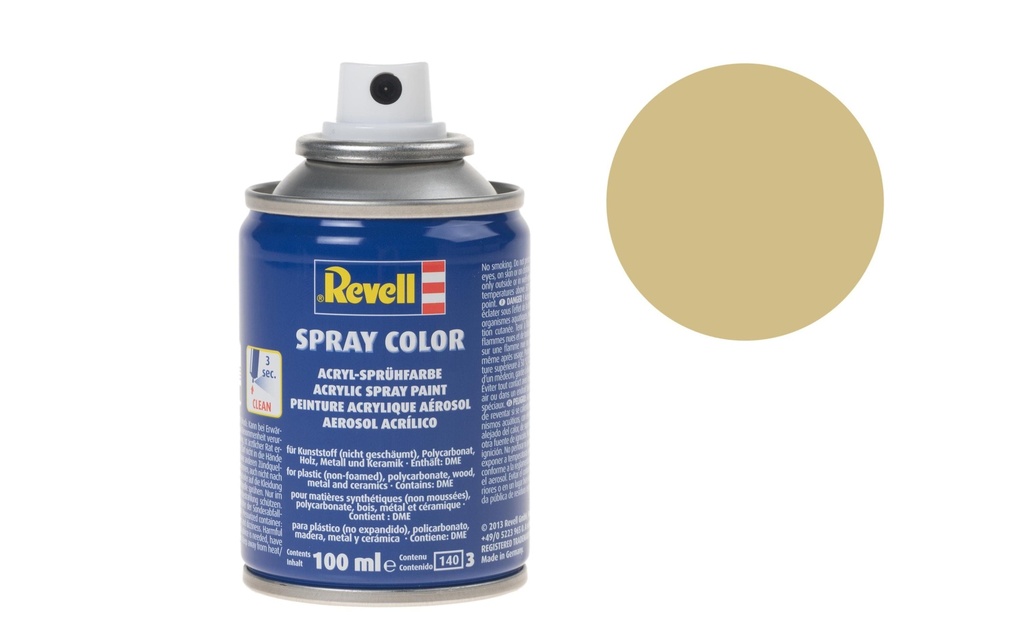 Revell Acrylique en bombe 100 ml métallisé/Couvrant-Doré