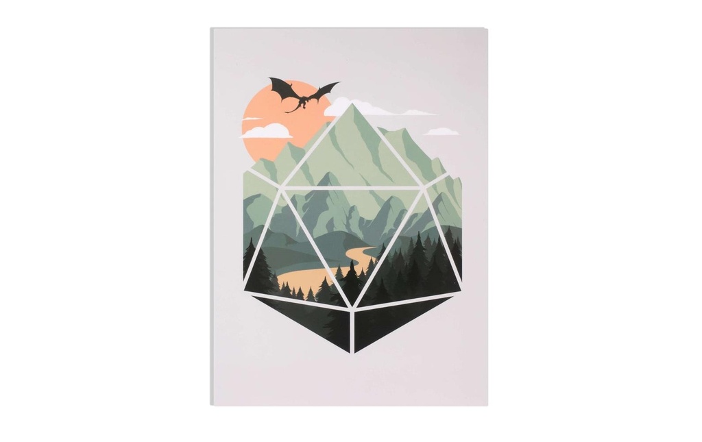 Glass Staff A D20 Scene Greeting Card Multicolore