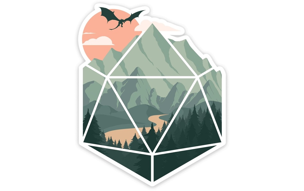 Glass Staff A D20 Scene Sticker Vert