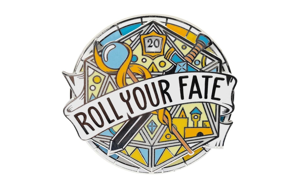Glass Staff Roll Your Fate Spinner Pin Multicolore