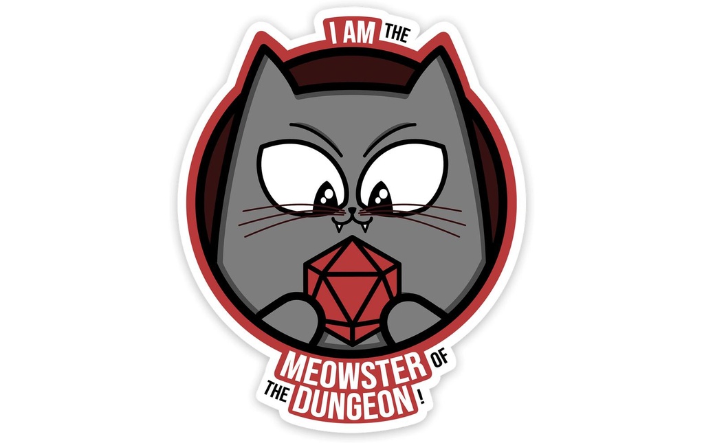 Glass Staff Meowster of the Dungeon autocollant Multicolore