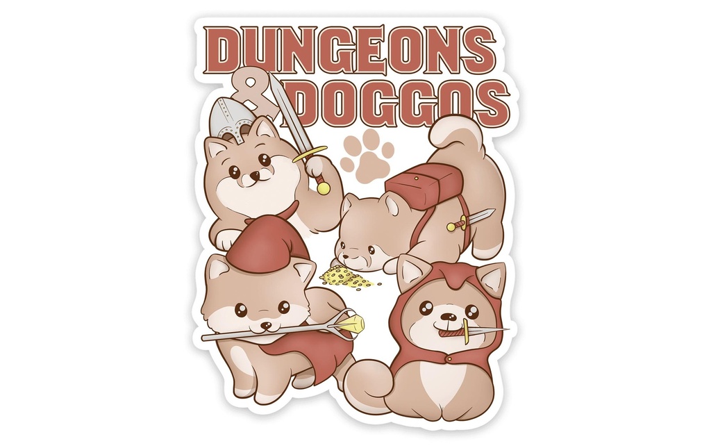 Glass Staff Autocollants Dungeons & Doggos Multicolore