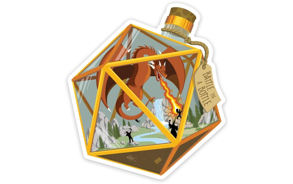 Glass Staff Battle in a Bottle Sticker Multicolore