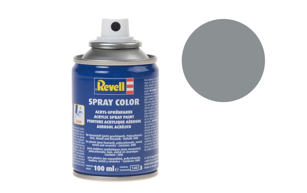 Revell Acrylique en bombe 100 ml Couvrant/métallisé-Gris chaud