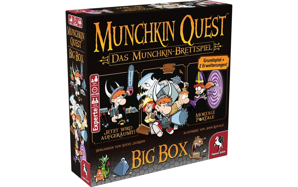 Pegasus Spiele Jeux d’experts Munchkin Quest Big Box -DE-