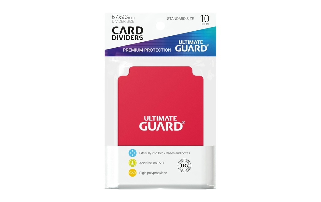 Ultimate Guard Séparateur de cartes Taille standard rouge 10