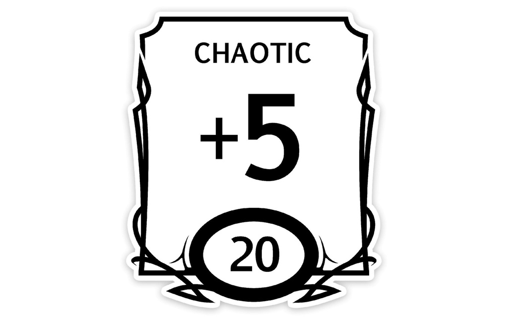 Glass Staff Stat Block Chaotic Sticker noir/blanc