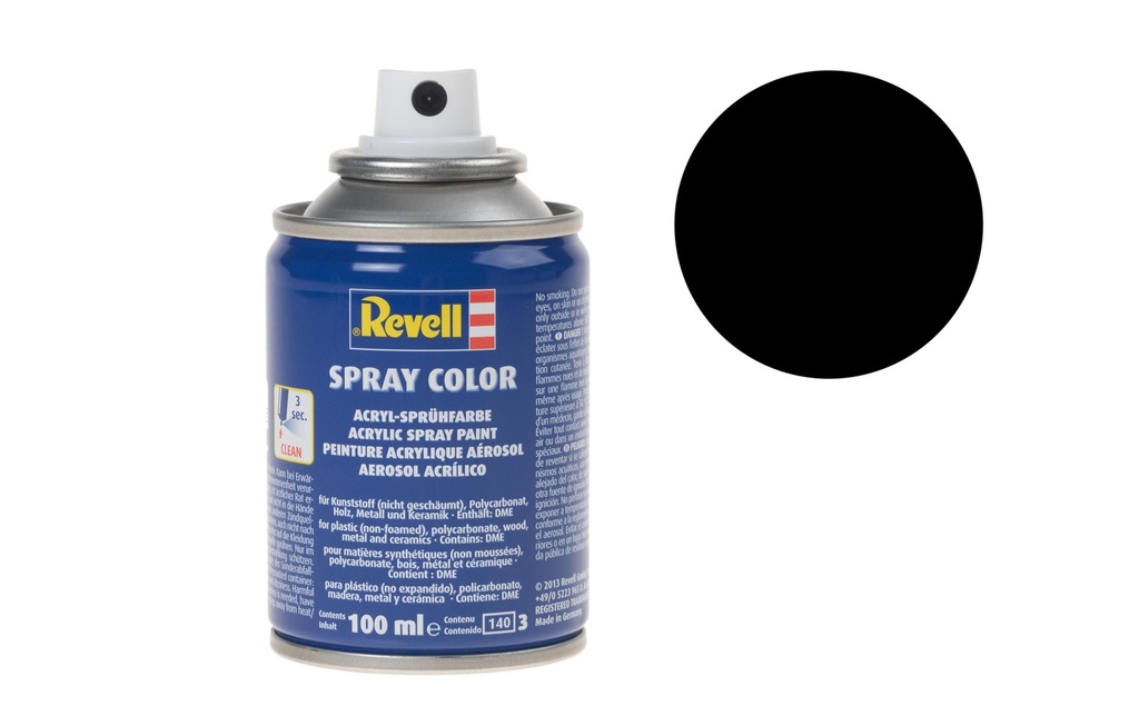Revell Acrylique en bombe 100ml Noir brillant