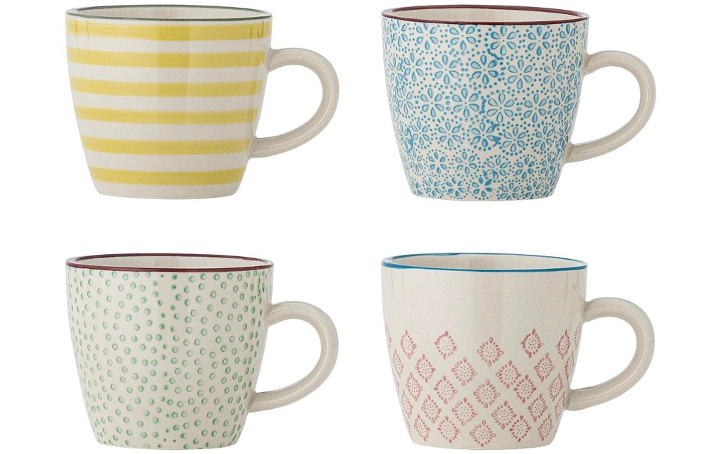 Bloomingville Tasse à café Patrizia 220 ml, 4 Pièce/s, Multicolore