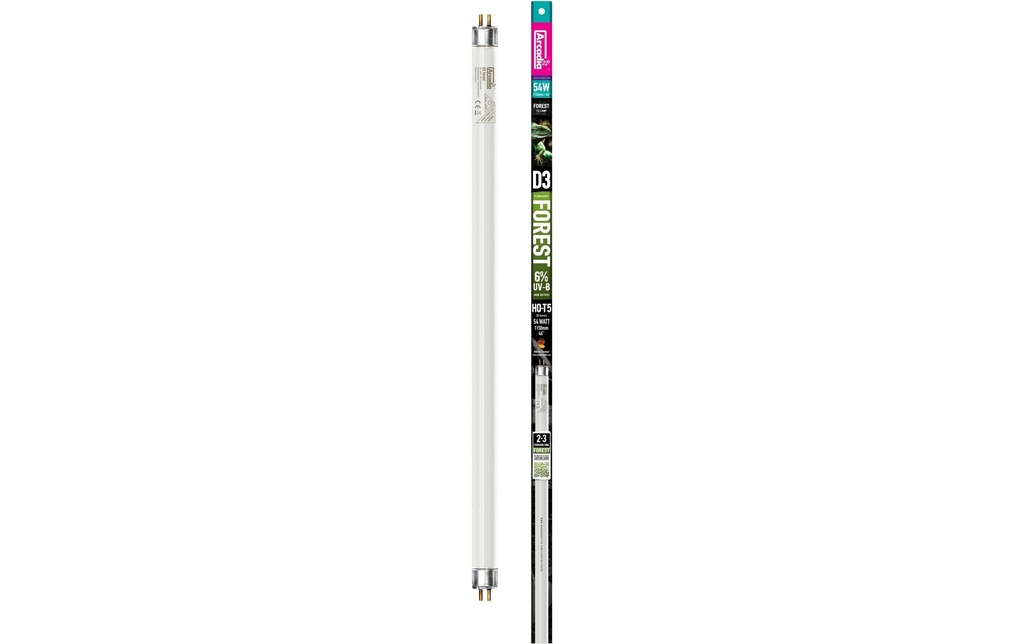 Arcadia Lampe pour terrarium D3 Reptile T5 6% UVB 117 cm, 54 watts