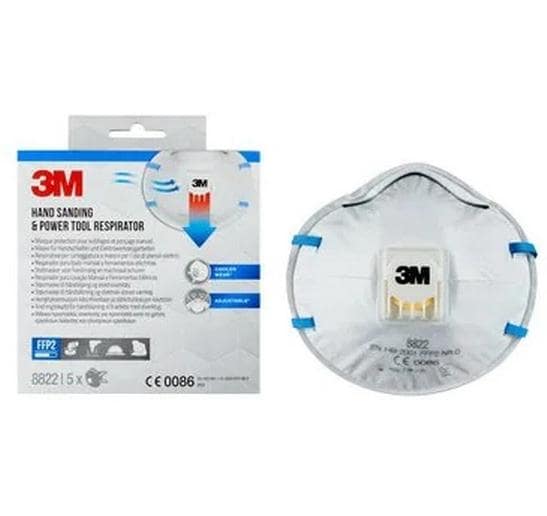 3M Masque de protection respiratoire Cool Flow 8822 avec valve, paquet de 5