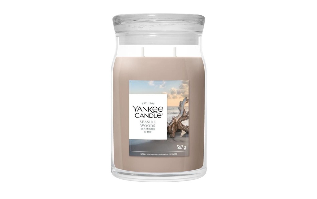 Yankee Candle Signature Bougie parfumée Seaside Woods Signature Large Jar