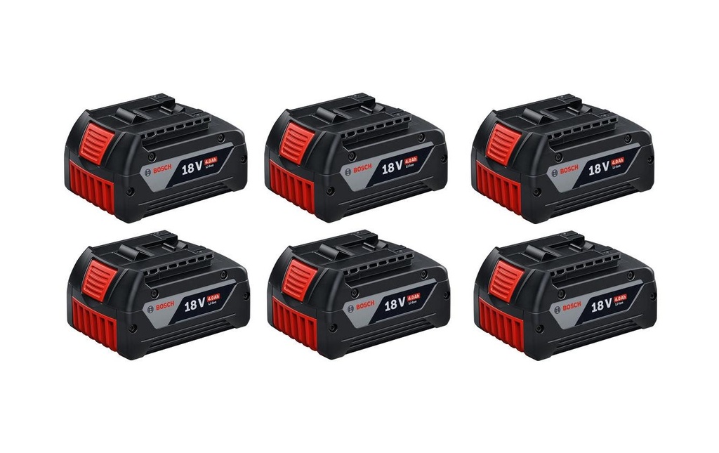 Bosch Professional Paquet de batteries 6x GBA 18 V 4.0 Ah