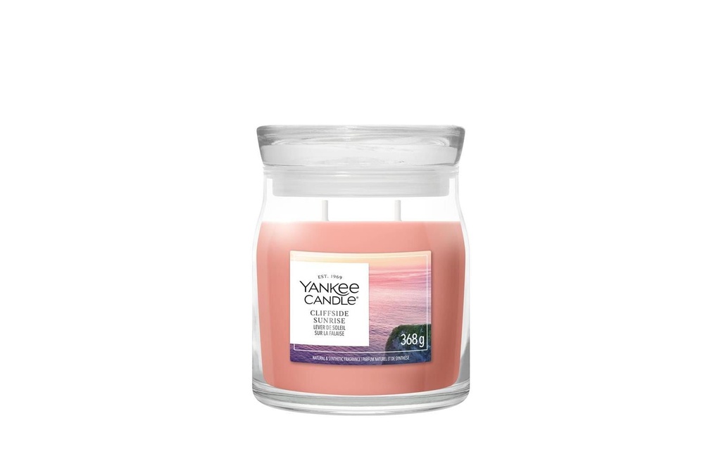 Yankee Candle Signature Bougie parfumée Cliffside Sunrise Signature Medium Jar