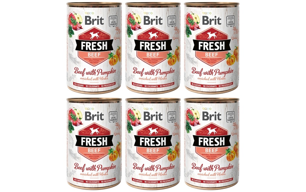 Brit Alimentation humide Bœuf frais à la citrouille 6 x 400 g