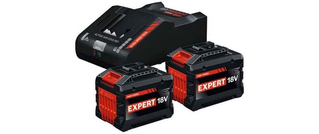 Bosch Professional Kit de démarrage pour batterie 2x EXP 18 V 15.0 Ah + GAL12 V/18 V-80