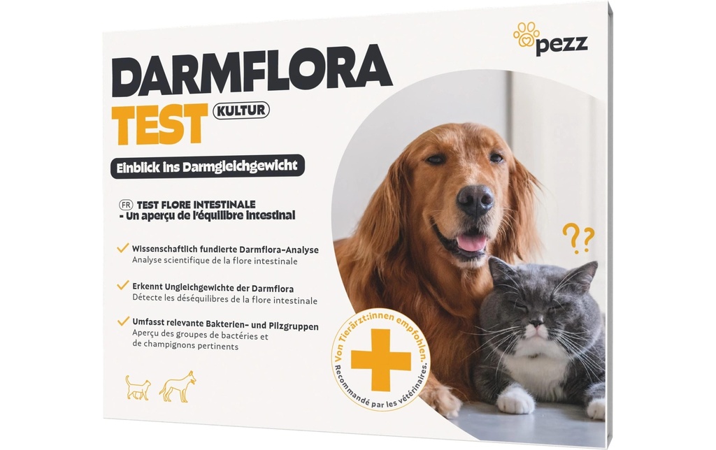 pezz Test de la flore intestinale pour chiens et chats Analyse de la flore intestinale