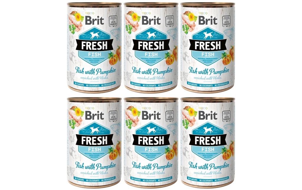 Brit Alimentation humide Poisson frais à la citrouille 6 x 400 g
