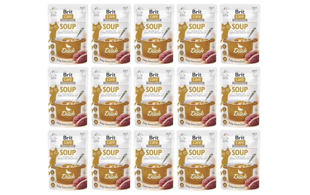 Brit Collation pour chat Care Cat Soup with Duck 15 x 75 g