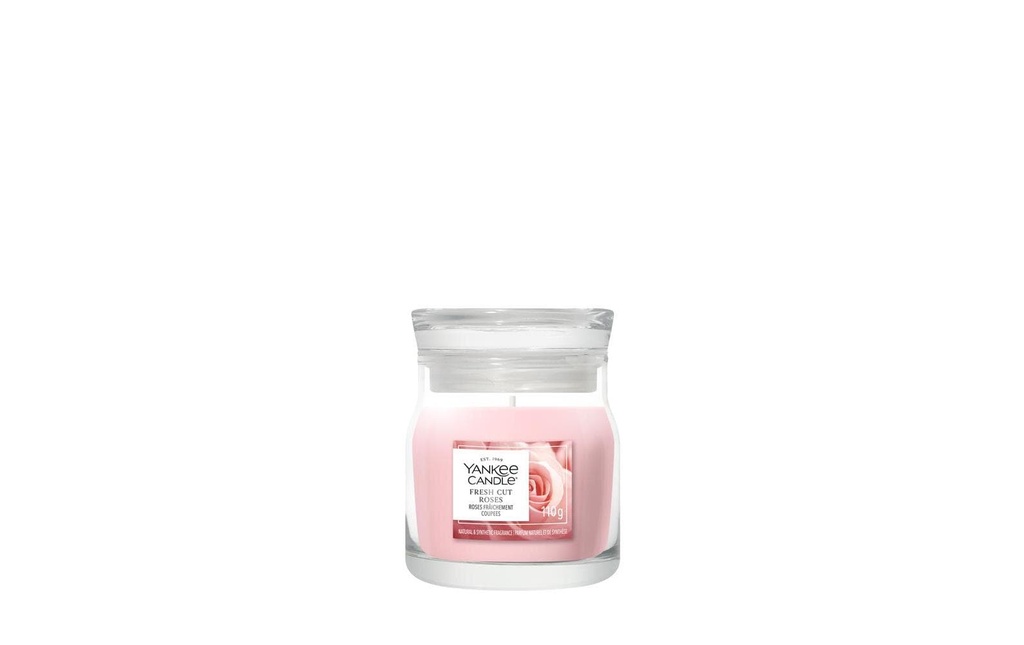 Yankee Candle Signature Bougie parfumée Fresh Cut Roses Signature Small Jar