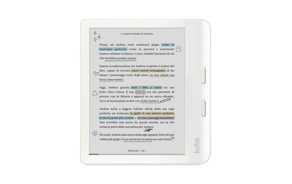 Kobo Lecteur E-Book Libra Colour Blanc