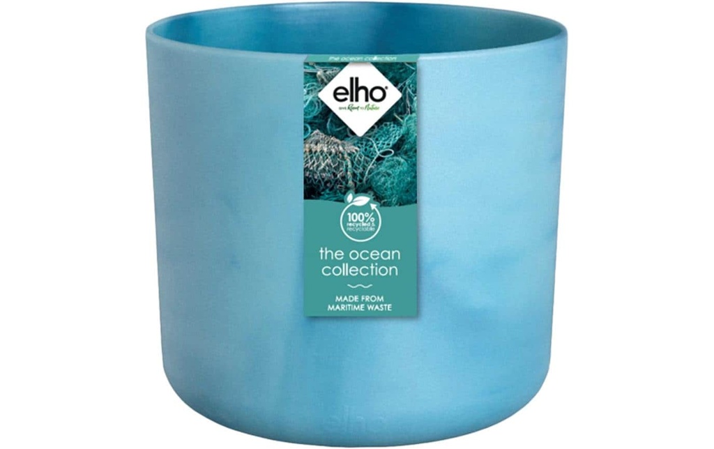 Elho Pot de fleur The Ocean 2.5 l, bleu atlantique