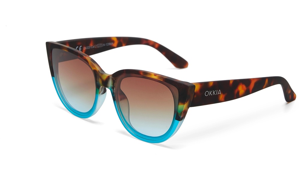 OKKIA Lunettes de soleil Silvia Havana Blue