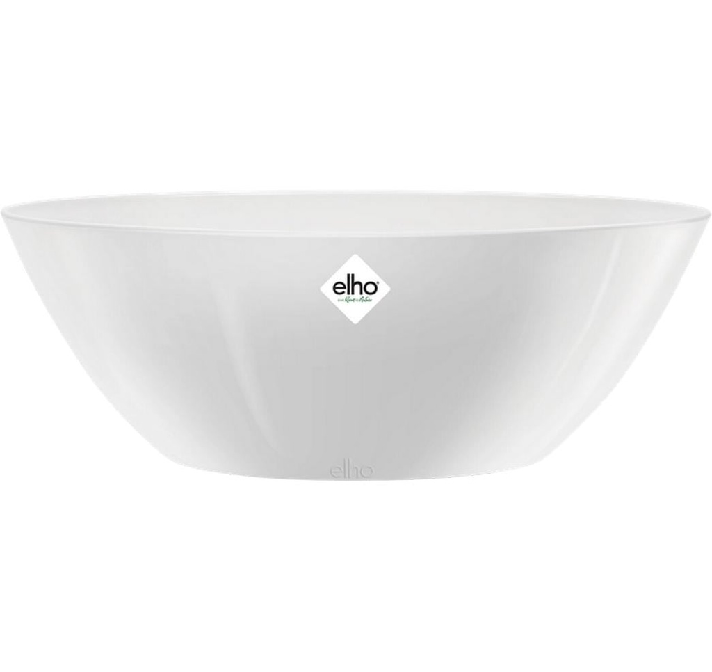 Elho Pot de fleur Brussels Diamond ovale 3.8 l, Blanc