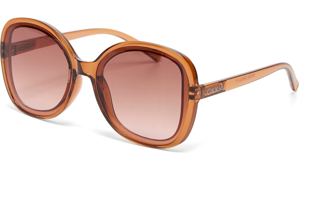 OKKIA Lunettes de soleil Anna Marron transparent