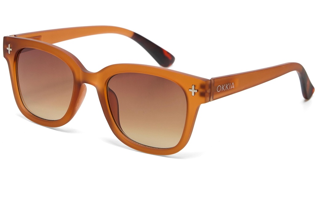 OKKIA Lunettes de soleil Giovanni Marron translucide