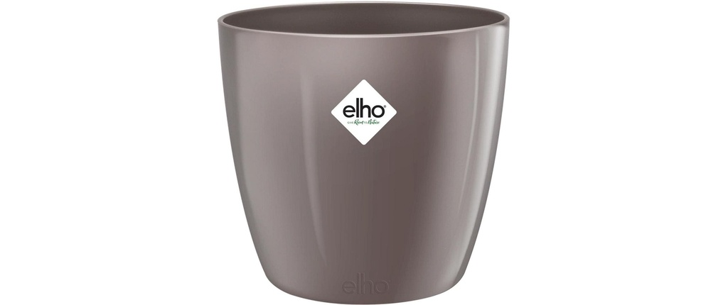 Elho Pot de fleur Brussels Diamond rond 1.4 l, Oyster Pearl