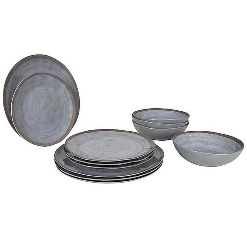 Bo-Camp Vaisselle de table 12 pcs. Gris
