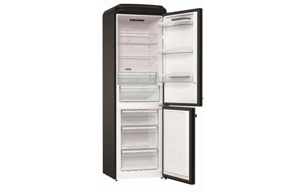 Gorenje Réfrigérateur congélateur ONRK 619 DBK-CH Noir, Droite
